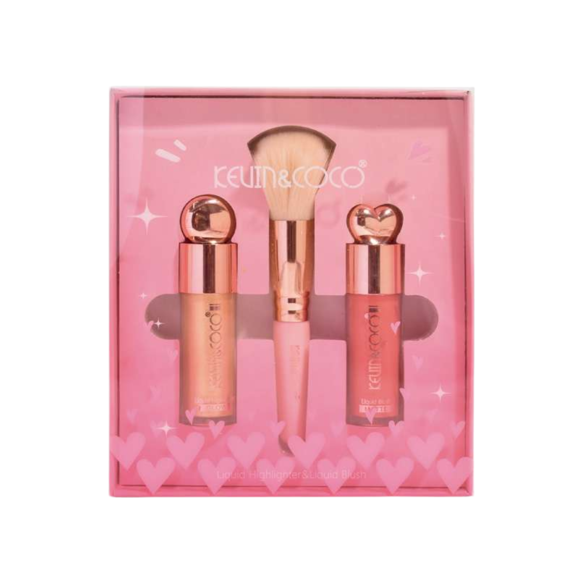 KIT RUBOR, ILUMINADOR Y BROCHA - KEVIN&COCO