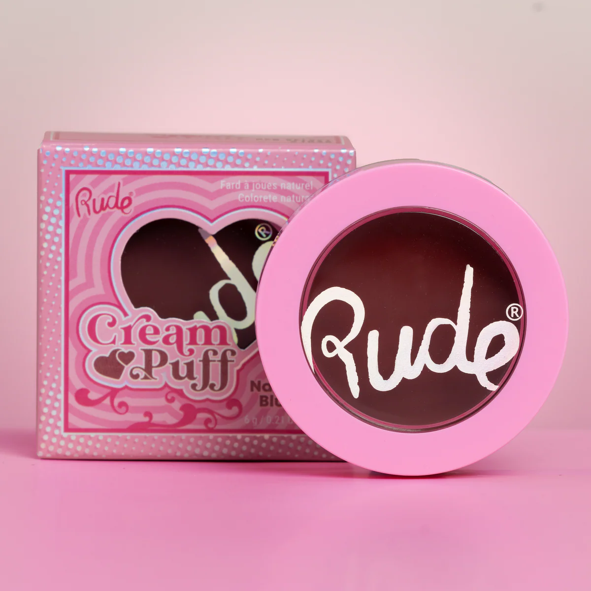 RUBOR CREAM PUFF NATURAL BLUSH - RUDE COSMETICS