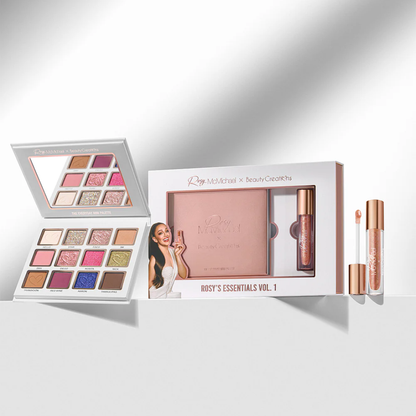 SET MINI PALETA DE SOMBRAS + LIP GLOSS ROSY MCMICHAEL - BEAUTY CREATIONS