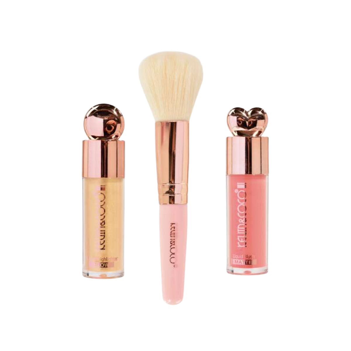 KIT RUBOR, ILUMINADOR Y BROCHA - KEVIN&COCO