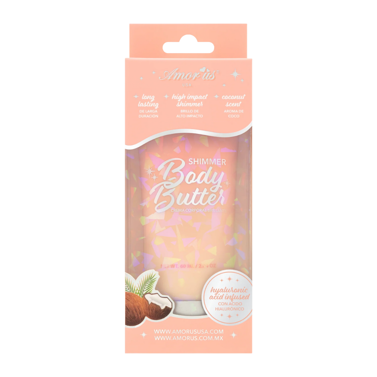 CREMA CORPORAL CON BRILLOS SHIMMER - AMOR US