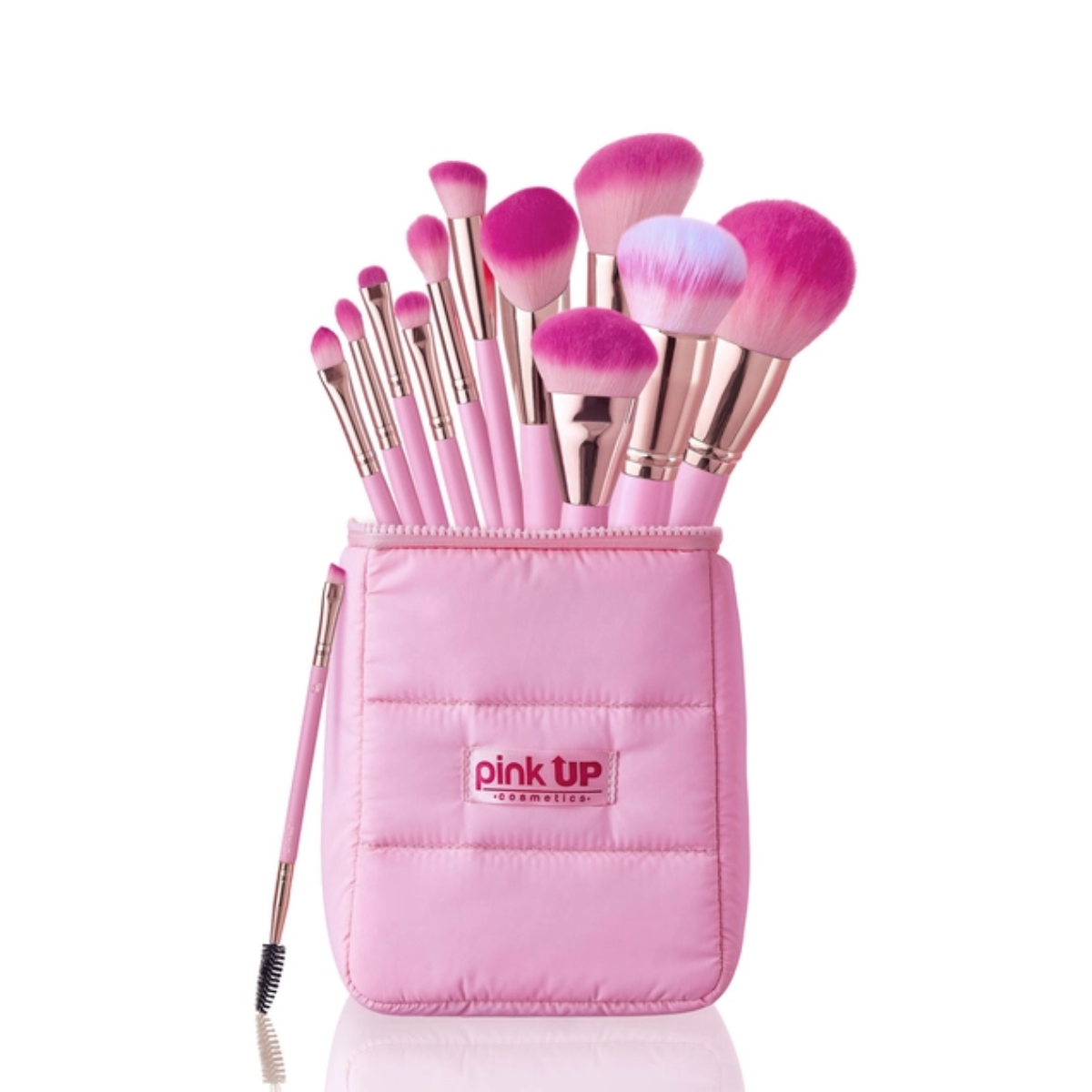SET DE 12 BROCHAS PINK PUFFER - PINK UP