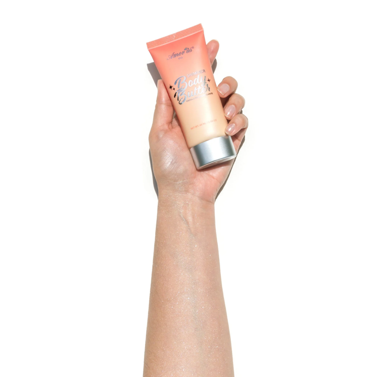 CREMA CORPORAL CON BRILLOS SHIMMER - AMOR US