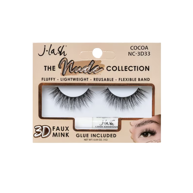 J-Lash Nude Collection | Pestañas Efecto 3D + Pegamento Gratis