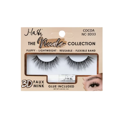 J-Lash Nude Collection | Pestañas Efecto 3D + Pegamento Gratis