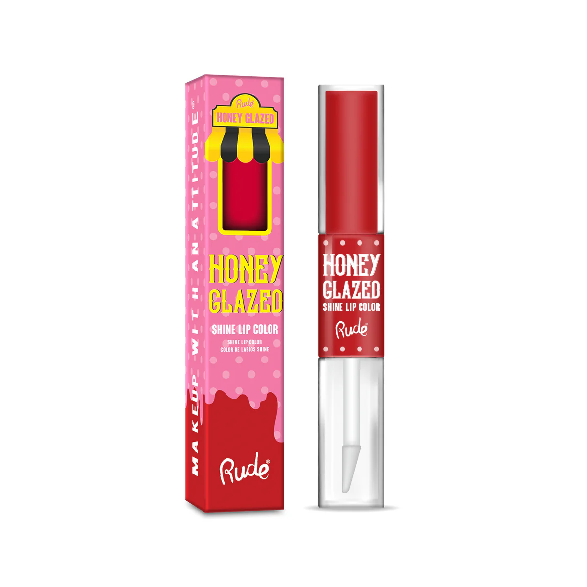 LABIAL LÍQUIDO MATTE + GLOSS HONEY GLAZED - RUDE COSMETICS