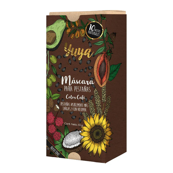 RIMEL YUYA 10 ACEITES - NEGRO, CAFÉ, BORGOÑA