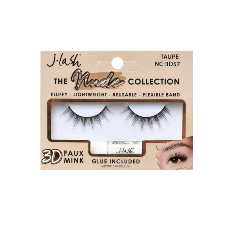 J-Lash Nude Collection | Pestañas Efecto 3D + Pegamento Gratis