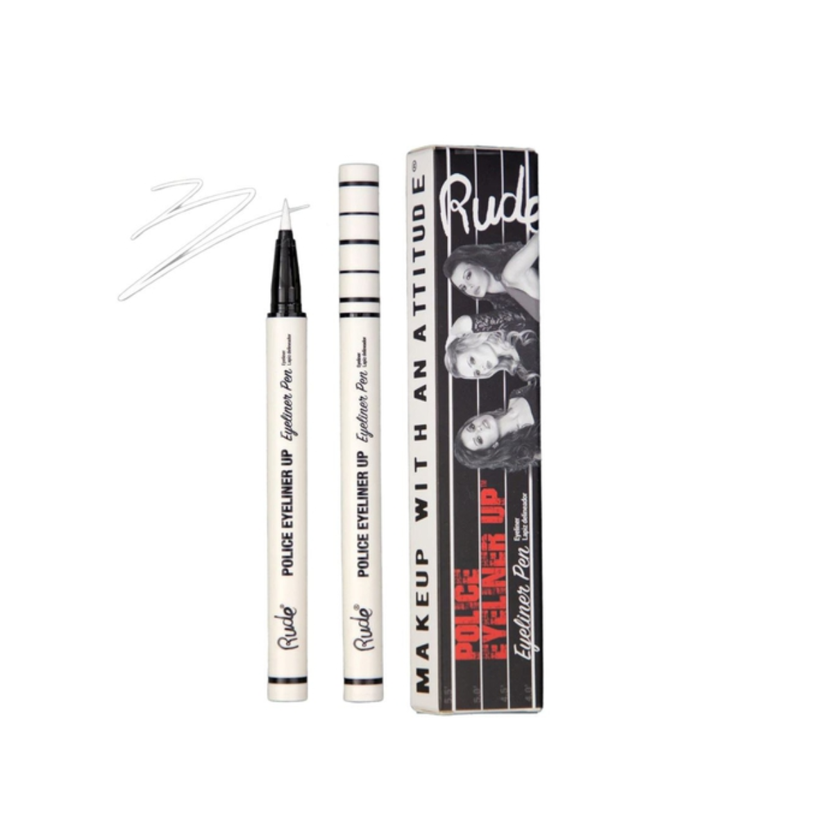PLUMÍN DELINEADOR BLANCO POLICE EYELINER UP TOP DOG - RUDE COSMETICS