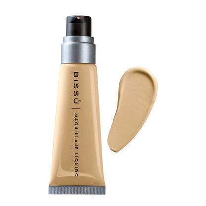 Maquillaje Líquido Bissú | Base de Cobertura Impecable, A Prueba de Agua