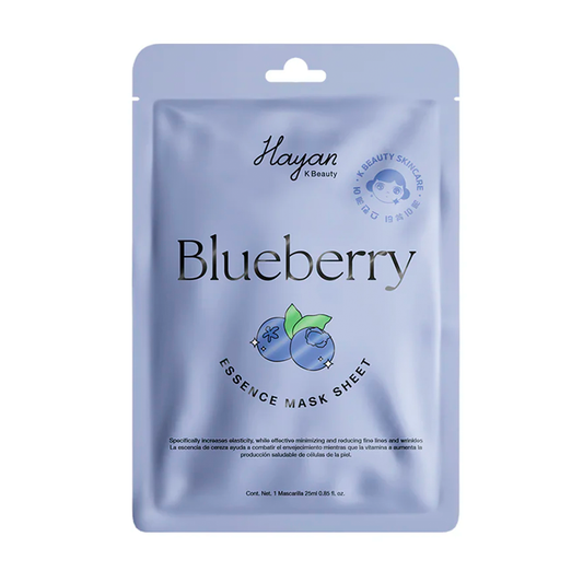 Mascarilla Facial en Tela Hayan | Blueberry, Matcha y Vitamina C