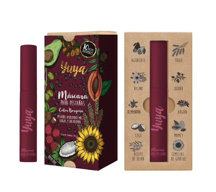 RIMEL YUYA 10 ACEITES - NEGRO, CAFÉ, BORGOÑA