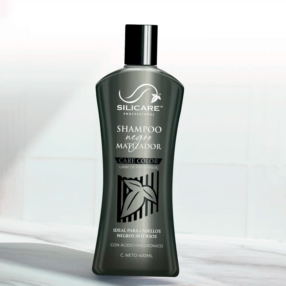 SHAMPOO SILICARE MATIZADOR NEGRO 400 ML